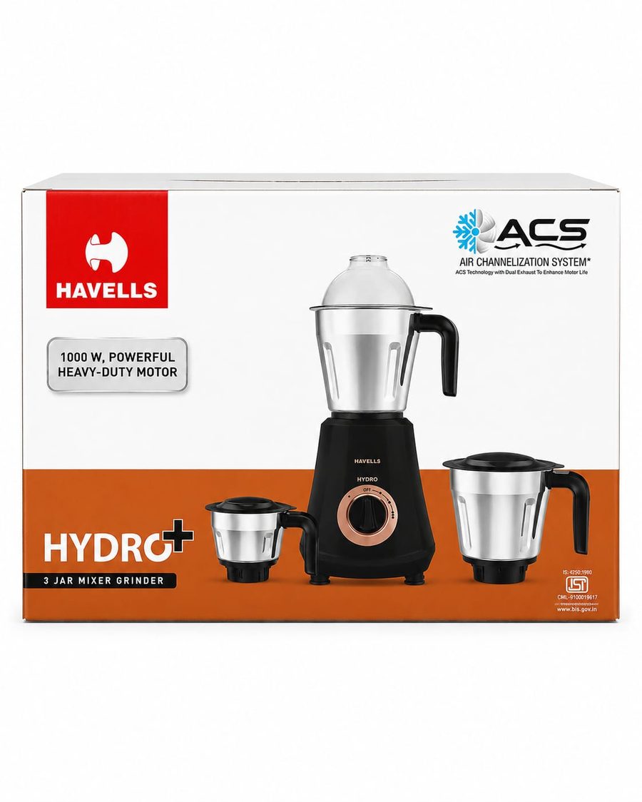 Havells Hydro Plus 3 Jar Mixer Grinder